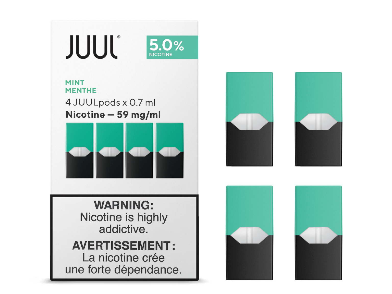 JUUL Pods Mint 5% (Pack of 4) - JZVapes 제이지베이프