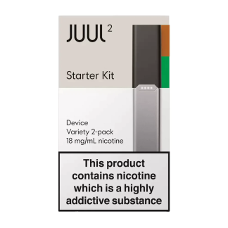 Juul 2 Device Starter Kit ( Juul 2 1x device, crispy menthol 1x pod, virginal tobacco 1x pod )