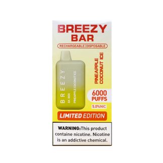 Breezy Bars 6k Box Pineapple Coconut Ice (5%)