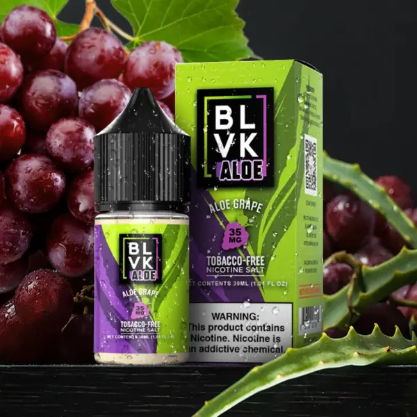 BLVK Salt Aloe Grape 5% — 포도+알로에 조합, fresh fruity SaltNic bottle.