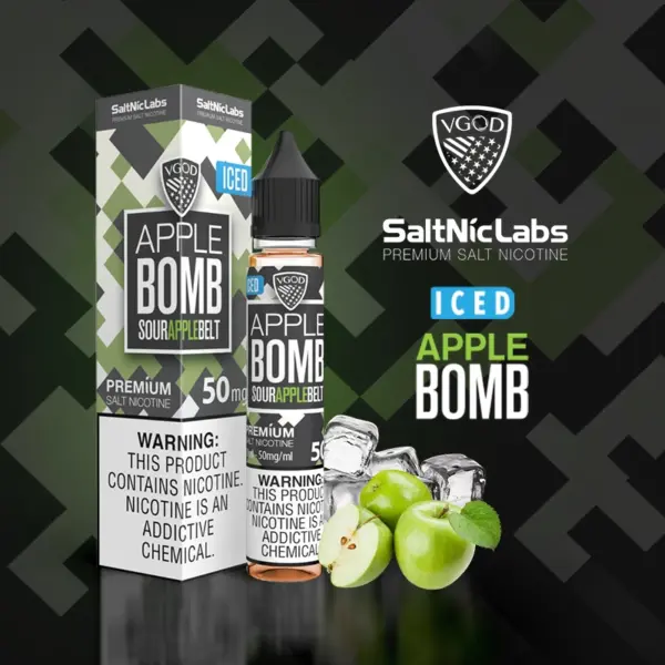 VGOD Iced Apple Bomb 50mg salt nicotine e-liquid
