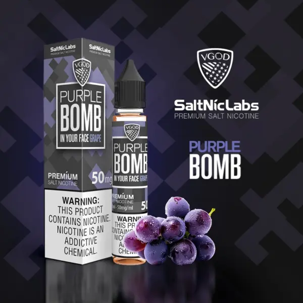 VGOD Purple Bomb 50mg salt nicotine e-liquid