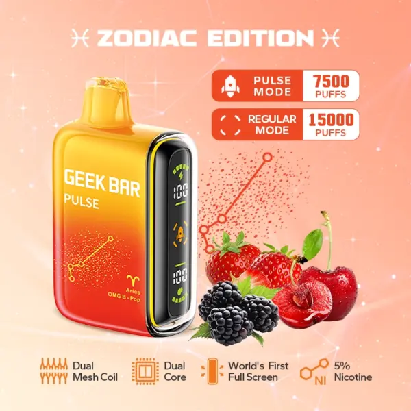 Geek Bar Pulse OMG Blow Pop 5% disposable vape Korea 긱바 펄스 OMG 블로우 팝 솔트 니코틴 일회용 전자담배