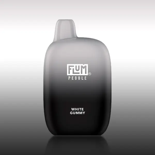 Flum Pebble 6000 White Gummy 50mg disposable vape 5% salt nicotine