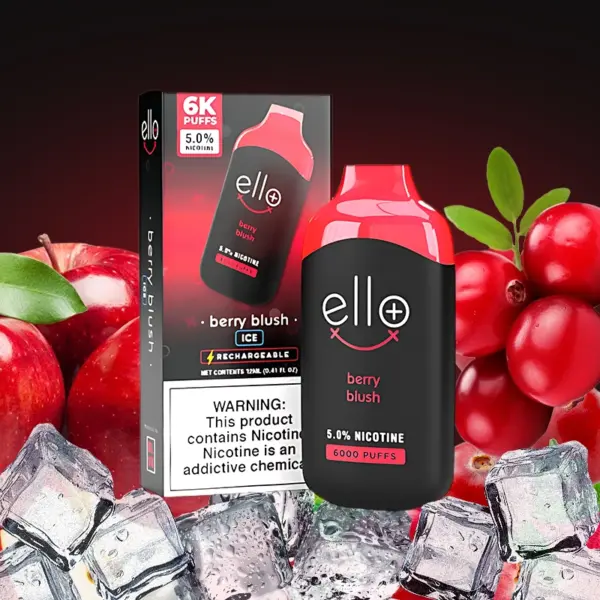 BLVK Ello Plus Berry Blush 5% 디바이스 | 달콤한 멀티베리 캔디 향, 스무스한 베이핑
