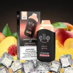 BLVK Ello Plus Peachy Gummy 5% Disposable Vape | 말랑한 복숭아 젤리 단맛과 부드러운 흡입감의 피치 구미 전자담배