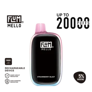 플럼 멜로 20K 스트로베리 블라스트 일회용 전자담배 | 딸기 맛 베이프 | 고농도 50mg 솔트 니코틴 | 2만 퍼프 디바이스 | 제이지베이프 정품