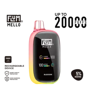 플럼 멜로 20K 블로썸 일회용 전자담배 | 과일 플로럴 향 | 50mg 고농도 솔트 니코틴 | 2만 퍼프 | 제이지베이프
