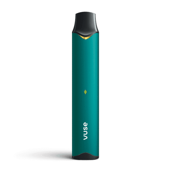 Teal colored Vuse Alto power unit 깨끗한 틸 컬러와 심플한 디자인을 강조한 알토 기기 이미지.