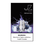 Ice blueberry clean vibe 시원한 블루베리 단향과 부드러운 쿨링이 담긴 RELX 팟 이미지. 밝고 상쾌한 베리 아이스 분위기가 자연스럽게 표현된 사진. 전체적으로 깔끔하고 매끈한 느낌이 느껴진다.