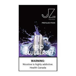 Ice blueberry clean vibe 시원한 블루베리 단향과 부드러운 쿨링이 담긴 RELX 팟 이미지. 밝고 상쾌한 베리 아이스 분위기가 자연스럽게 표현된 사진. 전체적으로 깔끔하고 매끈한 느낌이 느껴진다.