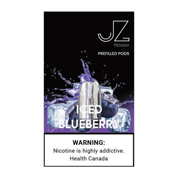 Ice blueberry clean vibe 시원한 블루베리 단향과 부드러운 쿨링이 담긴 RELX 팟 이미지. 밝고 상쾌한 베리 아이스 분위기가 자연스럽게 표현된 사진. 전체적으로 깔끔하고 매끈한 느낌이 느껴진다.