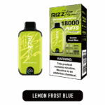 Lemon blue icy vibe 밝은 레몬 산미와 블루라즈 단향이 어우러진 Rizz 이미지. 차갑고 프레시한 슬러시 느낌이 자연스럽게 표현됨. 전체적으로 시원하고 선명한 과일 톤이 살아 있다.