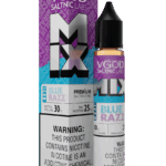 Tangy blue raspberry candy ice with clean finish — 달콤새콤한 블루 라즈 캔디와 깔끔한 아이스 쿨링을 즐길 수 있는 VGOD MIX Iced Blue Razz 50MG 솔트닉 액상.