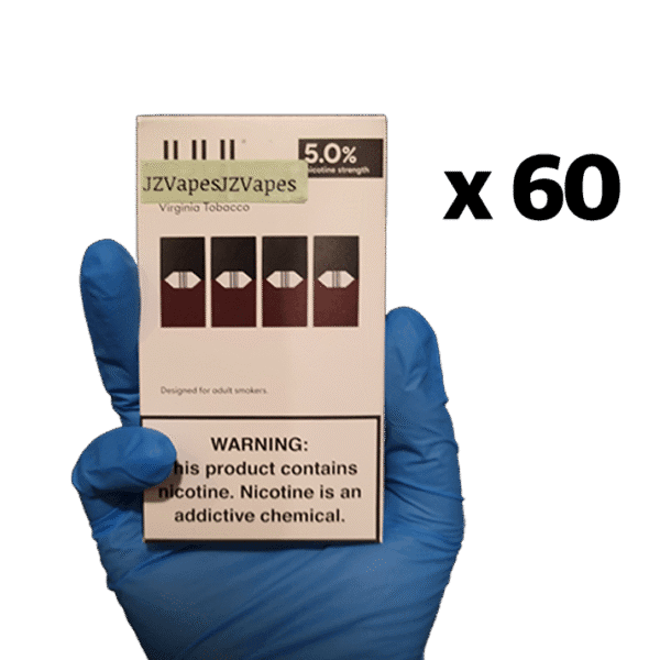 Clean Virginia tobacco flavor with smooth classic finish — 담백한 담배 향과 안정적인 흡입감을 느낄 수 있는 JUUL Pods Virginia Tobacco 5% 제품 이미지.