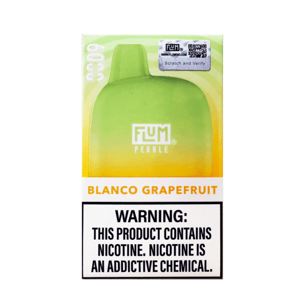 Fresh citrus grapefruit flavor 밝고 산뜻한 자몽 감성이 담긴 Pebble Blanco Grapefruit 패키지 이미지.