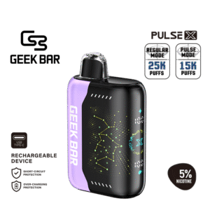 Zesty lime berry orange fusion with clean citrus finish — 라임·베리·오렌지가 조화된 상큼한 과즙 베이핑을 느낄 수 있는 Geek Bar Pulse X Lime Berry Orange 5% 디바이스.
