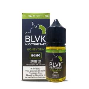 BLVK Salt Honeydew Ice 5% — 블랙유니콘 허니듀 아이스 솔트닉, icy melon e-liquid.