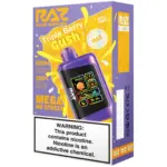 Juicy mixed berry candy flavor disposable vape — 믹스 베리 캔디 단맛과 안정적인 퍼포먼스를 제공하는 RAZ 트리플 베리 거쉬 제품 이미지.