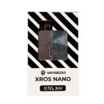 Metal silver XROS NANO device 메탈릭 실버 컬러와 미니멀한 바디 라인이 보이는 XROS NANO 이미지.