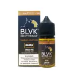 BLVK Salt Vanilla Custard 5% — 바닐라+커스타드 조합, creamy dessert SaltNic bottle.
