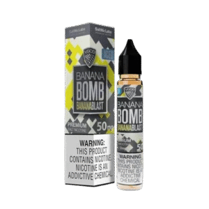 Creamy banana ice vibe 부드러운 바나나 크림과 시원한 아이스 감성이 담긴 VGOD Iced Banana Bomb 이미지.