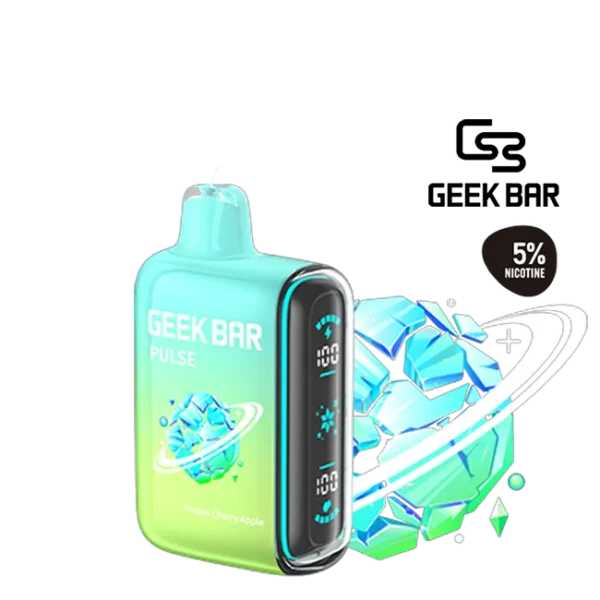Balanced cherry apple ice with a clean structure — 사과와 체리 풍미가 분리돼 느껴지고 쿨링이 과하지 않은 Geek Bar Pulse Frozen Cherry Apple 5% 디스포저블 베이프.