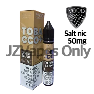 Dry tobacco SaltNic with clean finish — 단맛을 줄인 드라이 토바코 결이 또렷한 VGOD Tobacco Plus Desert Blend 솔트닉 5% 액상.”