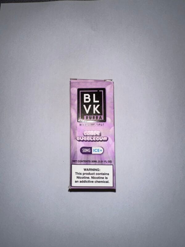 BLVK 50mg 솔트 니코틴 블랙유니콘 버바 그레이프 버블껌 아이스 액상 / BLVK Bubba Grape Bubblegum Ice 50mg salt nicotine e-liquid