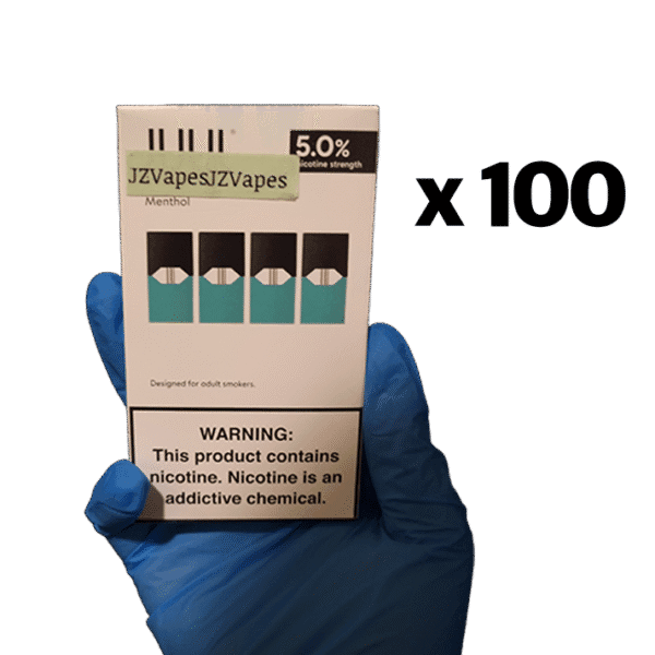쥴팟 멘솔 5% 니코틴-쥴팟 멘솔 5% 100팩 벌크 정품 강남 당일배송