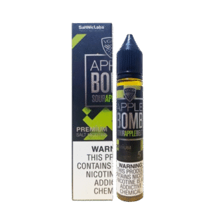 Bright green apple punch with a smooth exhale — 새콤달콤한 사과 과즙감과 생생한 애플 테마 컬러가 담긴 VGOD Apple Bomb SaltNic.