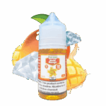Sweet tropical mango profile with a fresh fruity aftertaste — 밝은 망고 톤 라벨과 주황 포인트가 어우러진 Pod Juice Jewel Mango vape bottle 이미지.