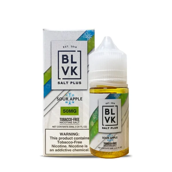BLVK Salt Sour Apple Ice 5% — 블랙유니콘 사워 애플 아이스 솔트, sour apple menthol e-liquid.