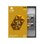 Soft warm tobacco mood 밝은 골든 톤으로 표현된 Vuse Alto Golden Tobacco 포드 패키지 이미지.
