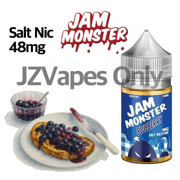 Blueberry by Custard Monster 48mg – 달콤한 블루베리와 부드러운 커스터드, High Nicotine Salt Nicotine E-Liquid