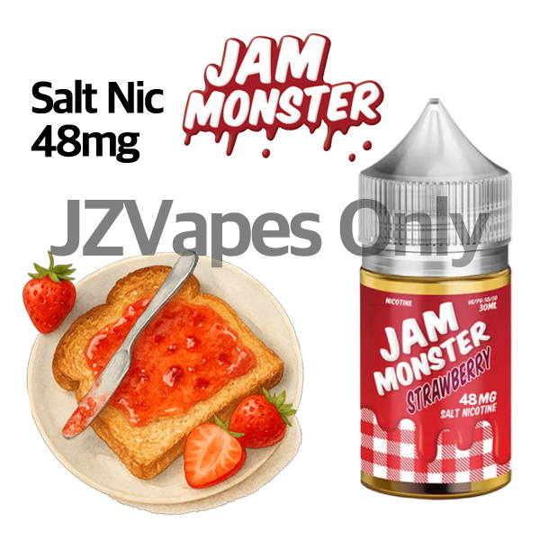 PB & Jam Monster Strawberry 48mg – 부드러운 땅콩버터와 달콤한 딸기잼 Salt Nicotine E-Liquid