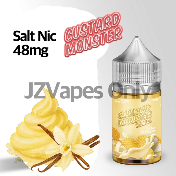 Vanilla by Custard Monster E-Liquid 48mg – 바닐라 커스터드 풍미, 50mg 솔트 니코틴 고농도 베이프