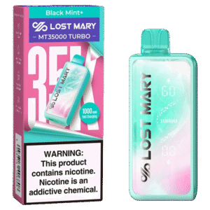 Lost Mary MT35000 Black Mint Plus 5% 디스포저블 베이프 — 진한 블랙 민트 향과 부드러운 쿨링감, rich black mint flavor with smooth cooling sensation, fast delivery in Korea.