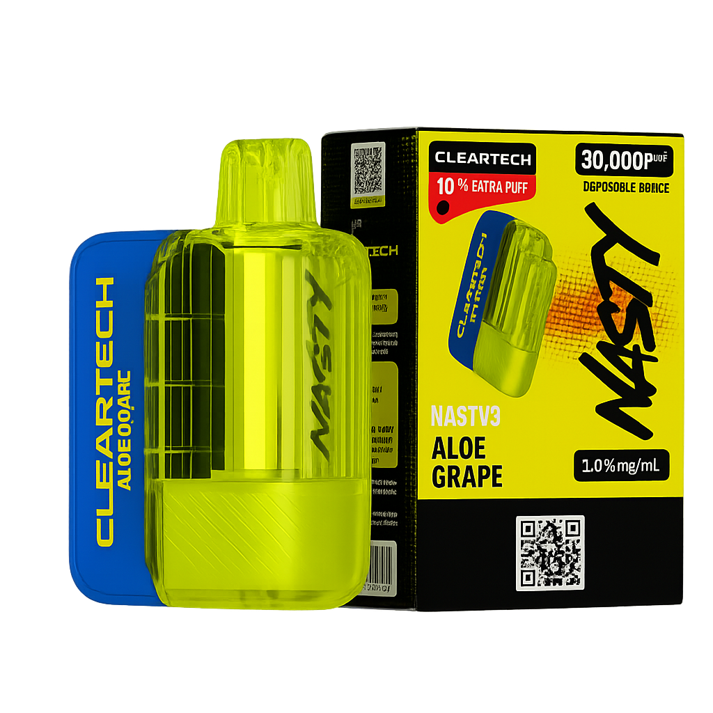 Nasty Bar X 30000 Aloe Grape Disposable (5%) — 달콤한 포도향과 상쾌한 알로에 향이 어우러진 베이프, sweet and juicy grape flavor with a fresh aloe finish, smooth inhale and fast delivery in Korea.