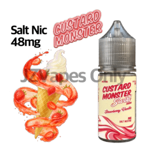 Strawberry Vanilla by Custard Monster 48mg – 달콤한 딸기와 부드러운 바닐라 커스터드의 조화, High Nicotine Salt Nicotine E-Liquid