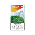 Menthol Xtra Pro 2 vibe 강력한 멘톨 쿨링이 강조된 RELX Pod Pro 2 이미지. 차갑고 선명한 아이스 무드가 표현됨. 전체적으로 강한 시원함이 느껴진다.