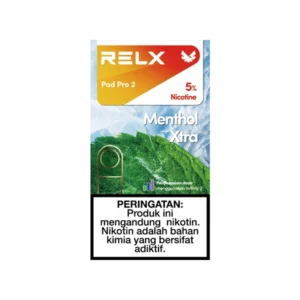 Menthol Xtra Pro 2 vibe 강력한 멘톨 쿨링이 강조된 RELX Pod Pro 2 이미지. 차갑고 선명한 아이스 무드가 표현됨. 전체적으로 강한 시원함이 느껴진다.