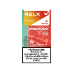 Watermelon ice Pro 2 vibe 촉촉한 수박과 은은한 아이스 톤이 담긴 RELX Pod Pro 2 이미지. 과일감이 맑게 표현됨. 전체적으로 시원하고 안정적인 분위기가 느껴진다.