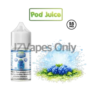 Pod Juice Bangin’s Blue Razz 55mg salt nicotine e-liquid Korea 팟쥬스 뱅긴스 블루 라즈 솔트 니코틴 액상