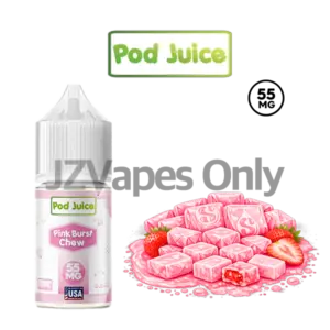Pod Juice Pink Burst Chew Salt E-Liquid 55