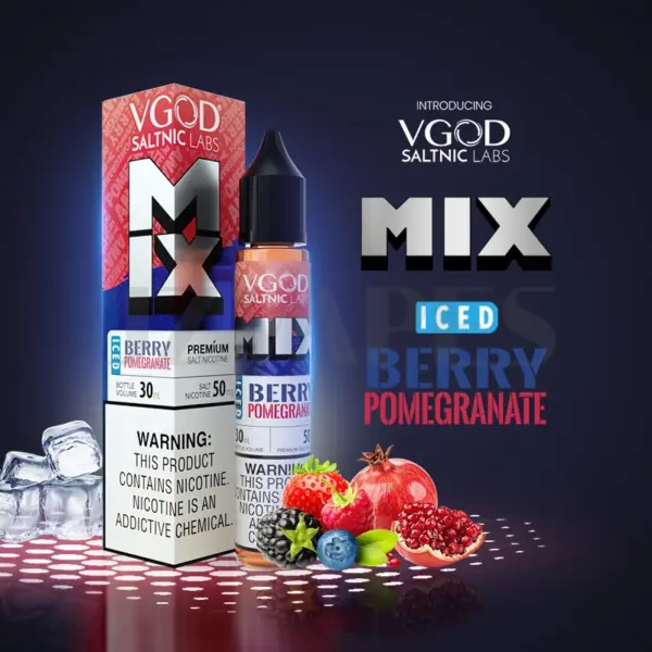 VGOD Mix Series Iced Berry Pomegranate 50mg Salt Nicotine E-Liquid USA Version | VGOD Vape Juice Korea