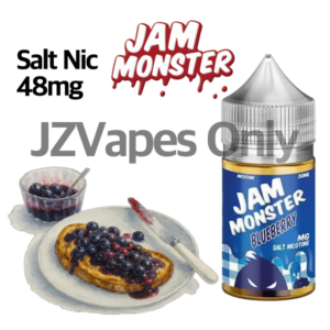 Blueberry By Jam Monster 48mg Salt Nicotine E-Liquid USA Version