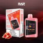 RAZ LTX 25K 스트로베리 버스트 일회용 전자담배, 달콤한 딸기 맛과 최대 25,000퍼프.